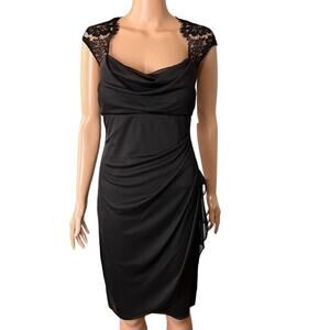 Xscape New W/Tags Ruched Lace Cocktail Party Dress Wedding Guest Whimsigoth 14